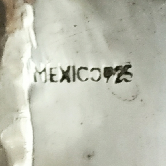 Vintage Mid-Century Modern Mexican Hammered Sterling Silver Cuff Bracelet - Picture 3 of 4